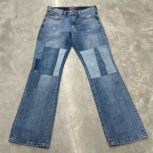 Lucky Brand Blue Patchwork Straight Jeans Size 2/26